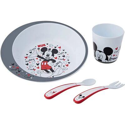 Zestaw naczyń dla niemowląt Mickey Mouse NUK - 9M+ Zestaw naczyń dla niemowląt Mickey Mouse NUK - 9M+