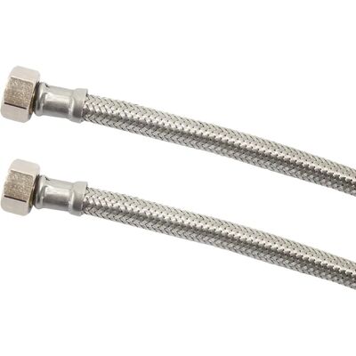 BOUTTÉ Flexible 800mm - Rosca hembra/hembra - 15x21 - DN13 - Conector de tubería BOUTTÉ Flexible 800mm - Rosca hembra/hembra - 15x21 - DN13 - Conector de tubería
