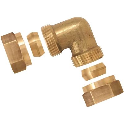 BOUTTE - Coudes bicônes - Messing - Ø12 - Elbow fitting BOUTTE - Coudes bicônes - Messing - Ø12 - Elbow fitting
