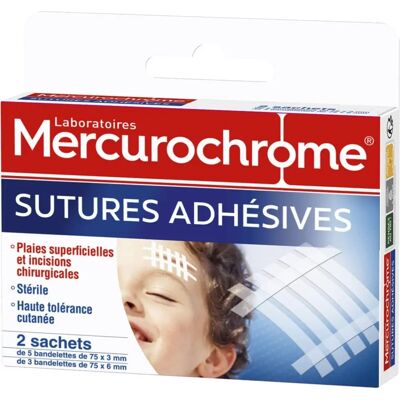 Mercurochrome Modell - Pflaster für Nähte - 16 Stück Mercurochrome Modell - Pflaster für Nähte - 16 Stück