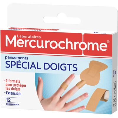 Pansements Doigts Mercurochrome - Pack de 12 - Publicité Pansements Doigts Mercurochrome - Pack de 12 - Publicité