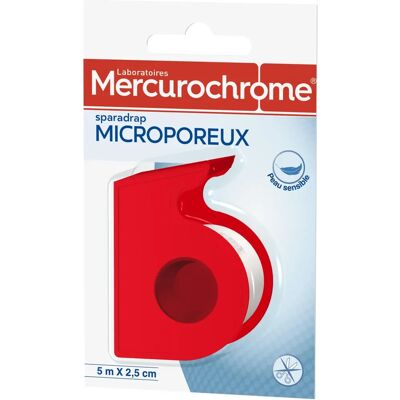 Mercurochrome Bande Adhesive Peaux Sensibles - 5 m x 2,5 cm - Publicité Mercurochrome Bande Adhesive Peaux Sensibles - 5 m x 2,5 cm - Publicité