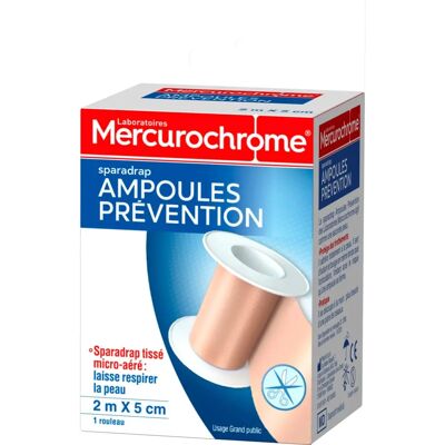 Mercurochrome Bande Adhésive - Prévention ampoules 2m x 5cm - Publicité Mercurochrome Bande Adhésive - Prévention ampoules 2m x 5cm - Publicité