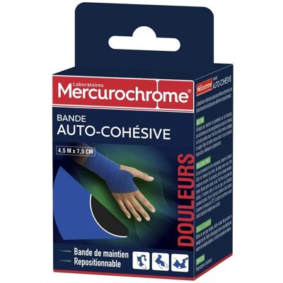 Bandage auto-cohésif Mercurochrome 4,5m x 7,5cm - Premier Secours - Publicité Bandage auto-cohésif Mercurochrome 4,5m x 7,5cm - Premier Secours - Publicité