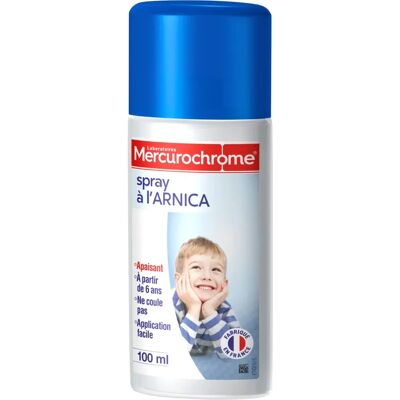 Spray à l'Arnica Mercurochrome 100ml - Spray de Secours - Publicité Spray à l'Arnica Mercurochrome 100ml - Spray de Secours - Publicité