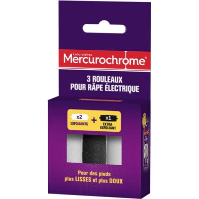 Mercurochrome Modell - Elektrische Fußfeile Ersatzrollen - 3er Pack Mercurochrome Modell - Elektrische Fußfeile Ersatzrollen - 3er Pack