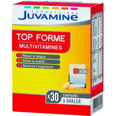 Juvamine Top Forme Multivitamines - 30 Comprimés - Publicité Juvamine Top Forme Multivitamines - 30 Comprimés - Publicité