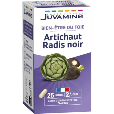 Juvamine Bien-Être du Foie Artichaut Radis Noir 50 Gélules - Publicité Juvamine Bien-Être du Foie Artichaut Radis Noir 50 Gélules - Publicité