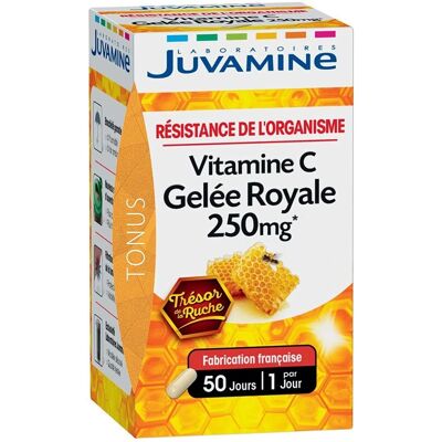 Juvamine Vitamine C Gelée Royale 250 mg - Soutien Immunitaire 50 Gélules - Publicité Juvamine Vitamine C Gelée Royale 250 mg - Soutien Immunitaire 50 Gélules - Publicité