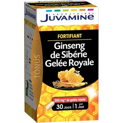 Juvamine Ginseng de Sibérie + Gelée Royale 30 capsules - Complément alimentaire - Publicité Juvamine Ginseng de Sibérie + Gelée Royale 30 capsules - Complément alimentaire - Publicité