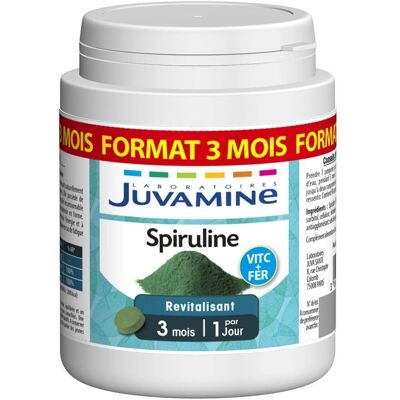 Juvamine Spiruline - Format Cure Longue 90 comprimés - Complément alimentaire - Publicité Juvamine Spiruline - Format Cure Longue 90 comprimés - Complément alimentaire - Publicité