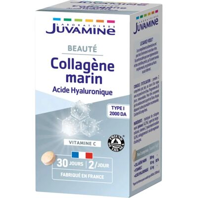 Juvamine Collagène Marin Acide Hyaluronique 60 Comprimés - Boîte 60 Comprimés - Publicité Juvamine Collagène Marin Acide Hyaluronique 60 Comprimés - Boîte 60 Comprimés - Publicité