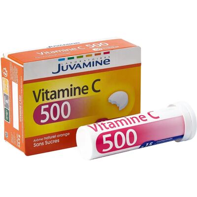 Juvamine Vitamine C 500 - Comprimés à Croquer - Complément Alimentaire - Publicité Juvamine Vitamine C 500 - Comprimés à Croquer - Complément Alimentaire - Publicité