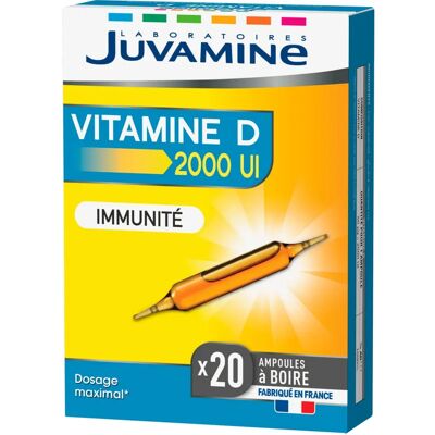 Juvamine Vitamine D 2000 UI - Soutien immunitaire, Os - Publicité Juvamine Vitamine D 2000 UI - Soutien immunitaire, Os - Publicité
