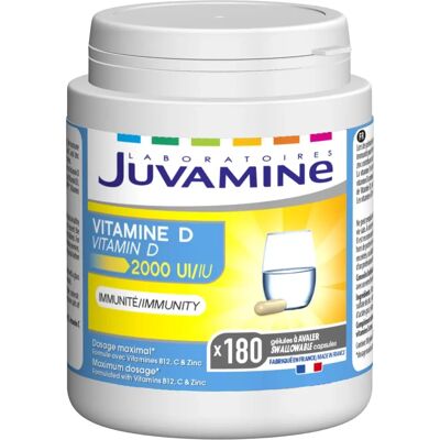 Juvamine Vitamina D 2000 UI Capsule - Supporta immunità e ossa Juvamine Vitamina D 2000 UI Capsule - Supporta immunità e ossa