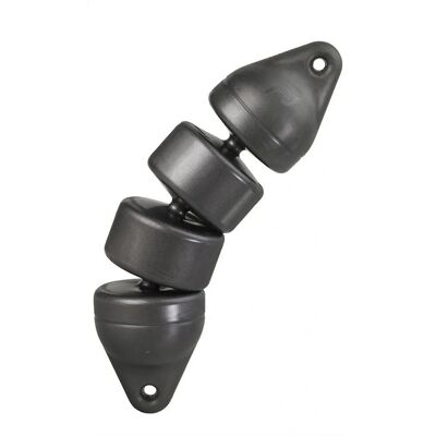 Plastimo M2 Black PVC Articulated Rib Fender - Fender Plastimo M2 Black PVC Articulated Rib Fender - Fender