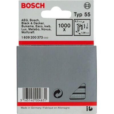 Bosch 1609200373 Graffe - Tipo 55 Nero - 6x1,08x19mm Bosch 1609200373 Graffe - Tipo 55 Nero - 6x1,08x19mm
