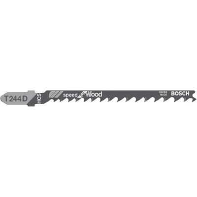 Bosch T244D Wood Cutting Jigsaw Blades Pack of 5 - Jigsaw Blade Bosch T244D Wood Cutting Jigsaw Blades Pack of 5 - Jigsaw Blade