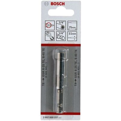 Bosch Universele Houder - 75mm - Magnetisch - 1/4" Hex - Compatibel met T8/T4 Bosch Universele Houder - 75mm - Magnetisch - 1/4" Hex - Compatibel met T8/T4