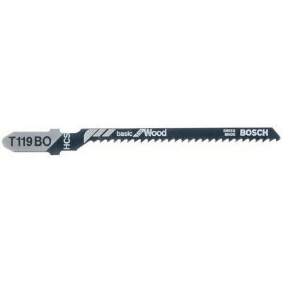 Bosch T 119 BO - Lâmina de serra para cortes curvos em madeira macia Bosch T 119 BO - Lâmina de serra para cortes curvos em madeira macia