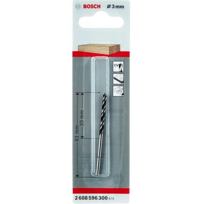 Bosch 2608596300 Trapanino standard per legno - 3x33x61mm Bosch 2608596300 Trapanino standard per legno - 3x33x61mm