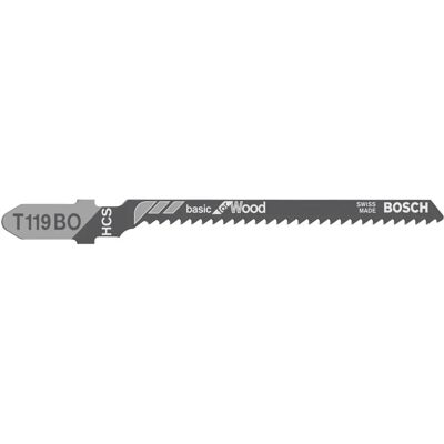 Lâminas de serra tico-tico Bosch T 119 BO Basic - 83mm, 2-15mm Lâminas de serra tico-tico Bosch T 119 BO Basic - 83mm, 2-15mm