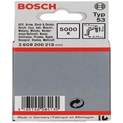Bosch Modell 53 Heftklammer - Feindraht, 14mm x 11,4mm - 5000 Stück Bosch Modell 53 Heftklammer - Feindraht, 14mm x 11,4mm - 5000 Stück