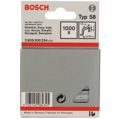 Bosch Zubehör 2609200234 Feindrahtklammer - 0,75 x 6 x 13 mm - 1000er-Pack Bosch Zubehör 2609200234 Feindrahtklammer - 0,75 x 6 x 13 mm - 1000er-Pack
