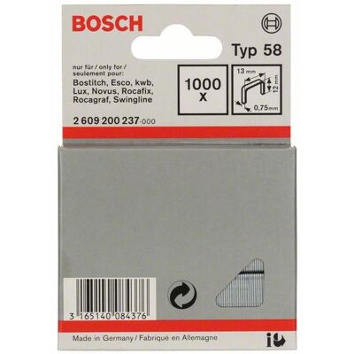 Bosch 2609200237 Heftklammer - 1000 Stück - Packung mit 1000 Heftklammer - 13x0,75x12 mm - Universal Bosch 2609200237 Heftklammer - 1000 Stück - Packung mit 1000 Heftklammer - 13x0,75x12 mm - Universal