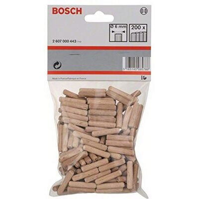Bosch Goujon en bois 6mm-30mm - Dowels en bois - Publicité Bosch Goujon en bois 6mm-30mm - Dowels en bois - Publicité