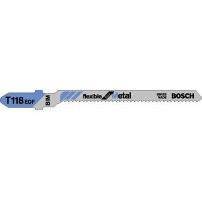 Bosch T 118 EOF Bimetal Jigsaw Blade - Curved Metal Cuts Bosch T 118 EOF Bimetal Jigsaw Blade - Curved Metal Cuts