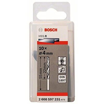 Bosch Modello 2608597231 Punta corta per metallo - Set da 10 Bosch Modello 2608597231 Punta corta per metallo - Set da 10