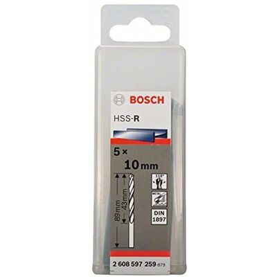 Accessoires Bosch 2608597259 Perceuse HSS pour métal - Court, 10mm, 89mm, DIN 1897 - Publicité Accessoires Bosch 2608597259 Perceuse HSS pour métal - Court, 10mm, 89mm, DIN 1897 - Publicité