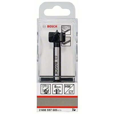 Bosch Model 2608597605 Carbide Drill for Wood - 22mm, 90mm Bosch Model 2608597605 Carbide Drill for Wood - 22mm, 90mm