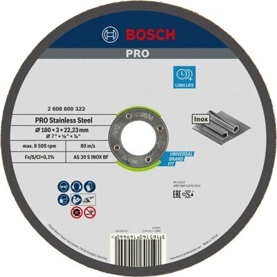 Bosch Modell AS 30 S INOX BF Hochleistungs Edelstahltrennscheibe Bosch Modell AS 30 S INOX BF Hochleistungs Edelstahltrennscheibe