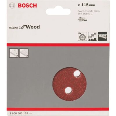 Bosch Schleifscheiben für Holz - 6er-Pack - 115mm, Körnung 60-120-240 Bosch Schleifscheiben für Holz - 6er-Pack - 115mm, Körnung 60-120-240