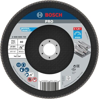 Bosch Modelo 2608606739 Disco de Óxido de Zirconio - Metal - 180mm Bosch Modelo 2608606739 Disco de Óxido de Zirconio - Metal - 180mm