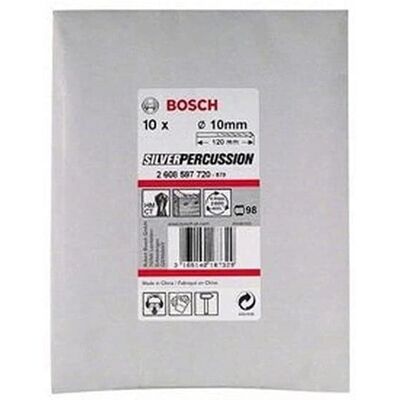 Bosch 2608597720 Hammer Drill Bit - 10mm, 120mm Length, Durable Carbide Bosch 2608597720 Hammer Drill Bit - 10mm, 120mm Length, Durable Carbide