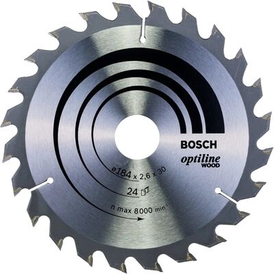 Disco de sierra circular Bosch - 184mm, 24 dientes, carburo, Modelo 2608640610 Disco de sierra circular Bosch - 184mm, 24 dientes, carburo, Modelo 2608640610