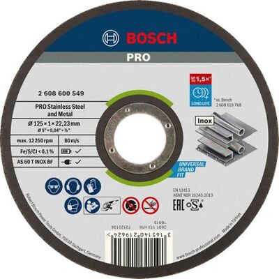 Bosch Modelo 2608600549 Disco de corte inoxidable - Seguridad y potencia Bosch Modelo 2608600549 Disco de corte inoxidable - Seguridad y potencia