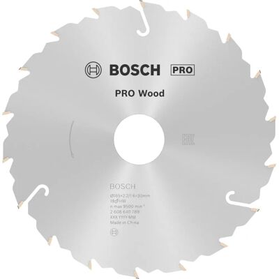 Lama di sega circolare Bosch - Carburo 165mm - Taglio legno - 9000 RPM Lama di sega circolare Bosch - Carburo 165mm - Taglio legno - 9000 RPM