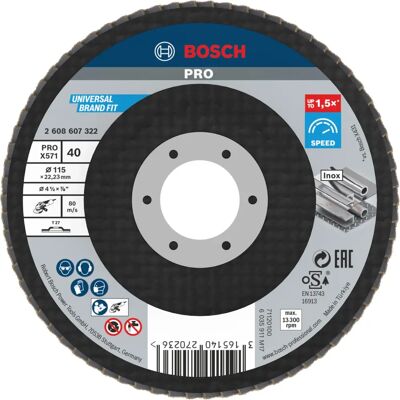 Disque BOSCH X571 en Lamelas - Métal - 115 mm - Publicité Disque BOSCH X571 en Lamelas - Métal - 115 mm - Publicité