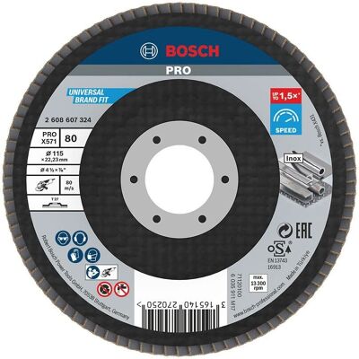 Disque de Lixa Bosch X571 - Métal - 115mm - Publicité Disque de Lixa Bosch X571 - Métal - 115mm - Publicité