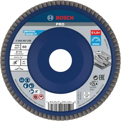 Disque à meuler Bosch longue durée pour métal - 115mm, G60, X571 - Publicité Disque à meuler Bosch longue durée pour métal - 115mm, G60, X571 - Publicité