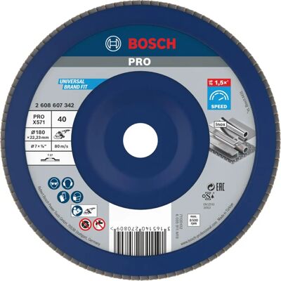 Disque à poncer Bosch Pro X571 en oxyde de zirconium 180mm - Acier - Publicité Disque à poncer Bosch Pro X571 en oxyde de zirconium 180mm - Acier - Publicité