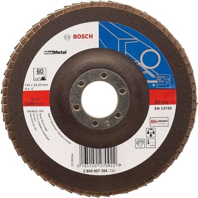Disque à Lamelles BOSCH X551 pour Métal - 125mm, Grain 40, Courbé - Publicité Disque à Lamelles BOSCH X551 pour Métal - 125mm, Grain 40, Courbé - Publicité