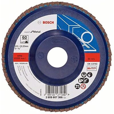 Disque en Métal X551 Bosch - 125mm, Grain 60, Droit - Roue Abrasive - Publicité Disque en Métal X551 Bosch - 125mm, Grain 60, Droit - Roue Abrasive - Publicité
