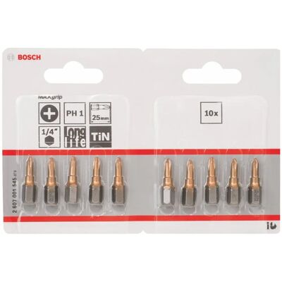 Embout de tournevis Phillips PH1 Max Grip Bosch - 25mm Embout de tournevis Phillips PH1 Max Grip Bosch - 25mm