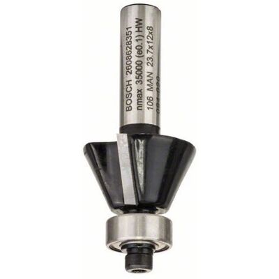 Fresa Bosch 2608628351 - 8 mm, Bisel 25°, Carburo de Tungsteno Fresa Bosch 2608628351 - 8 mm, Bisel 25°, Carburo de Tungsteno