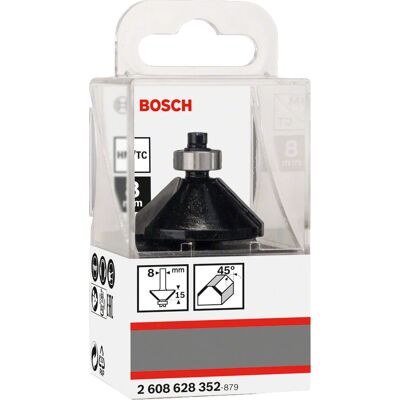 Bosch Router Bit - 45° Chamfer - Durable Tungsten Carbide - Model 2608628352 Bosch Router Bit - 45° Chamfer - Durable Tungsten Carbide - Model 2608628352